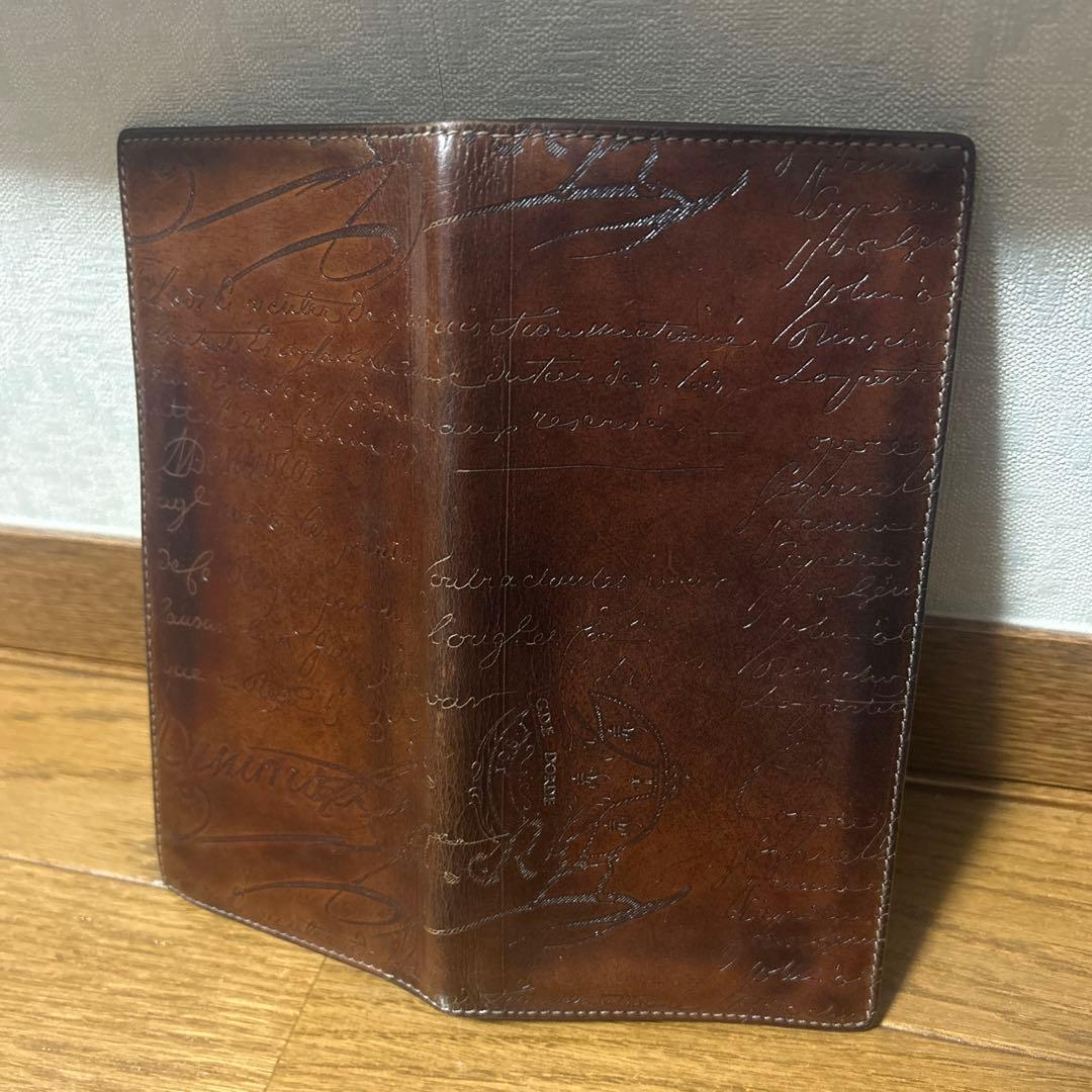 Berluti 長財布 ブラウン レザー セコイヤ オルガ期 スクリットレザー