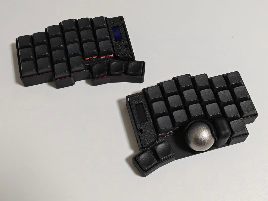 keyball44 完成品 自作キーボード 左右分割 ブラック