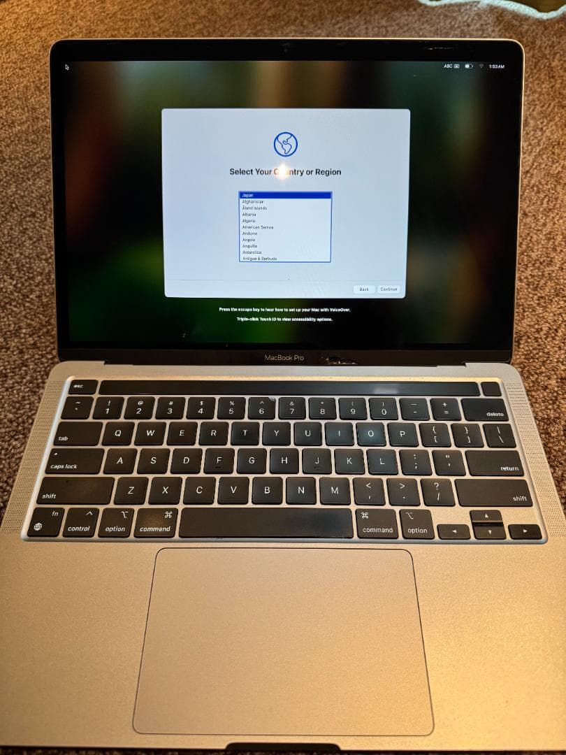 M1 Macbook Pro 13.3インチ メモリ 16GB SSD256GB