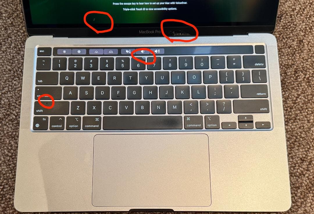 M1 Macbook Pro 13.3インチ メモリ 16GB SSD256GB