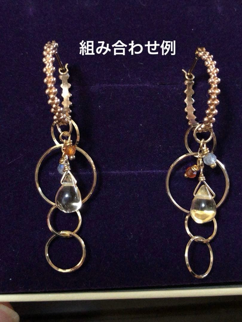 新品☆ ageteK10マルチストーンピアスチャーム