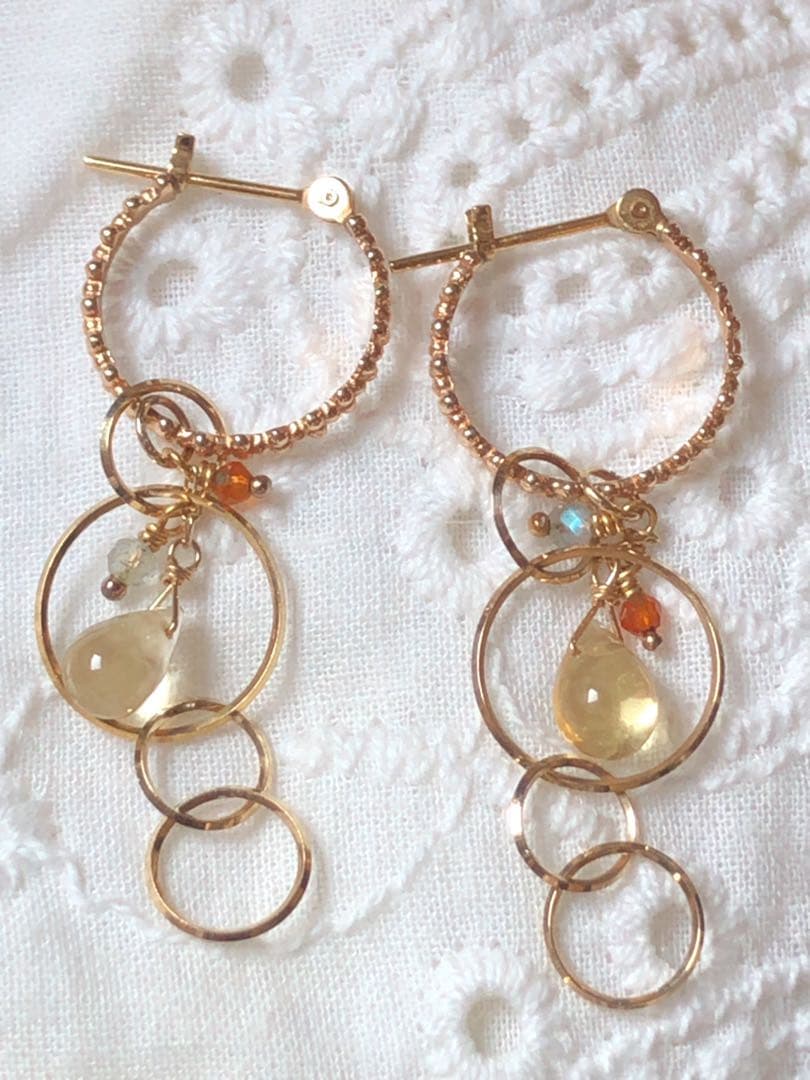 新品☆ ageteK10マルチストーンピアスチャーム