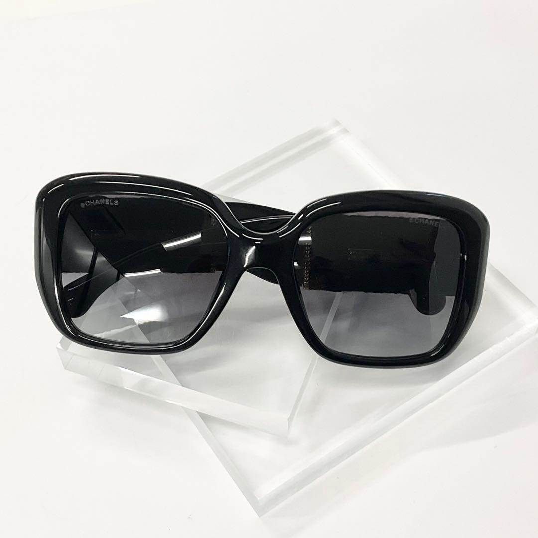 シャネル サングラス ココマーク ツイード ロゴ アイウェア ブラック