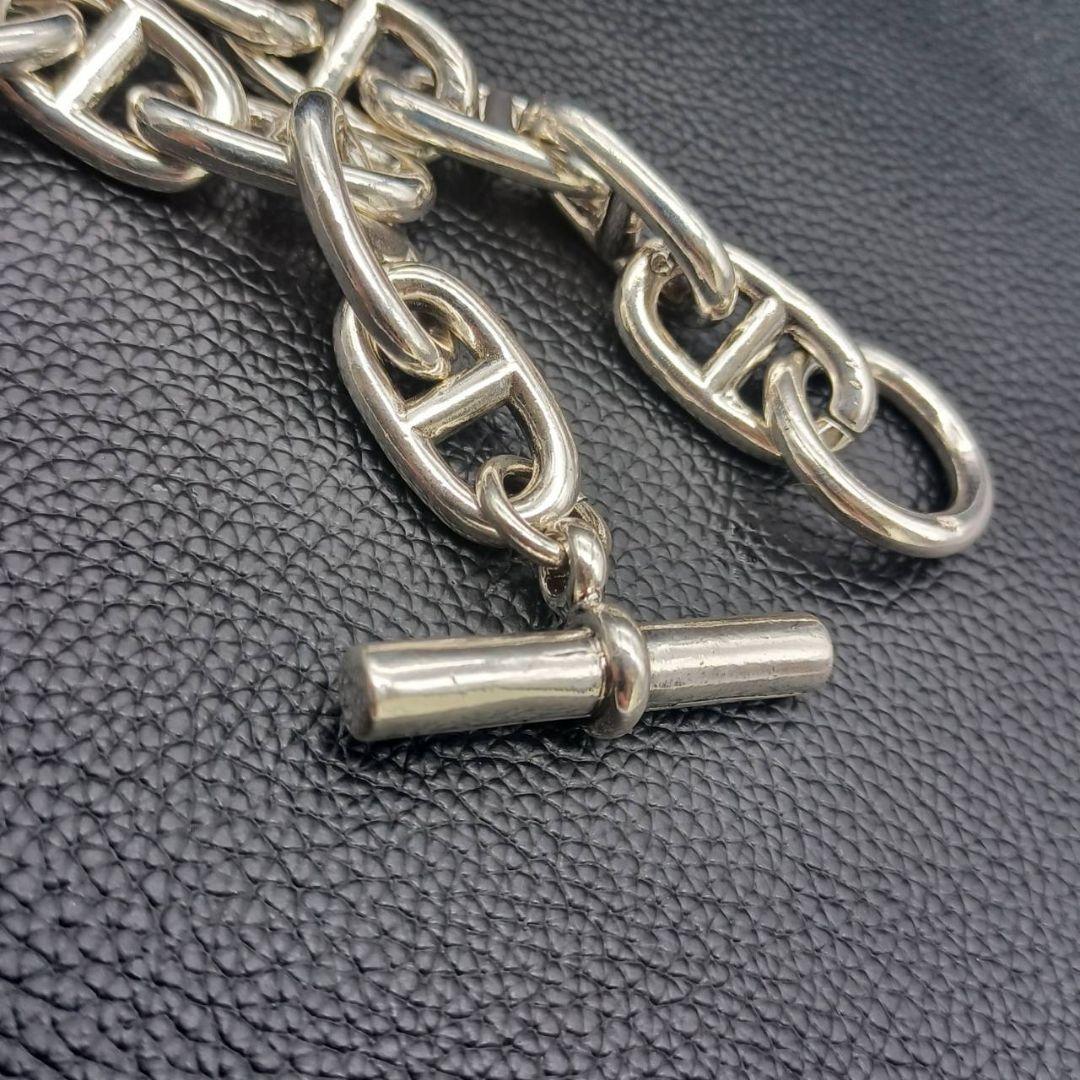 【高級】 シンプル シルバーアクセサリー ブレスレット 925 刻印 マンテル