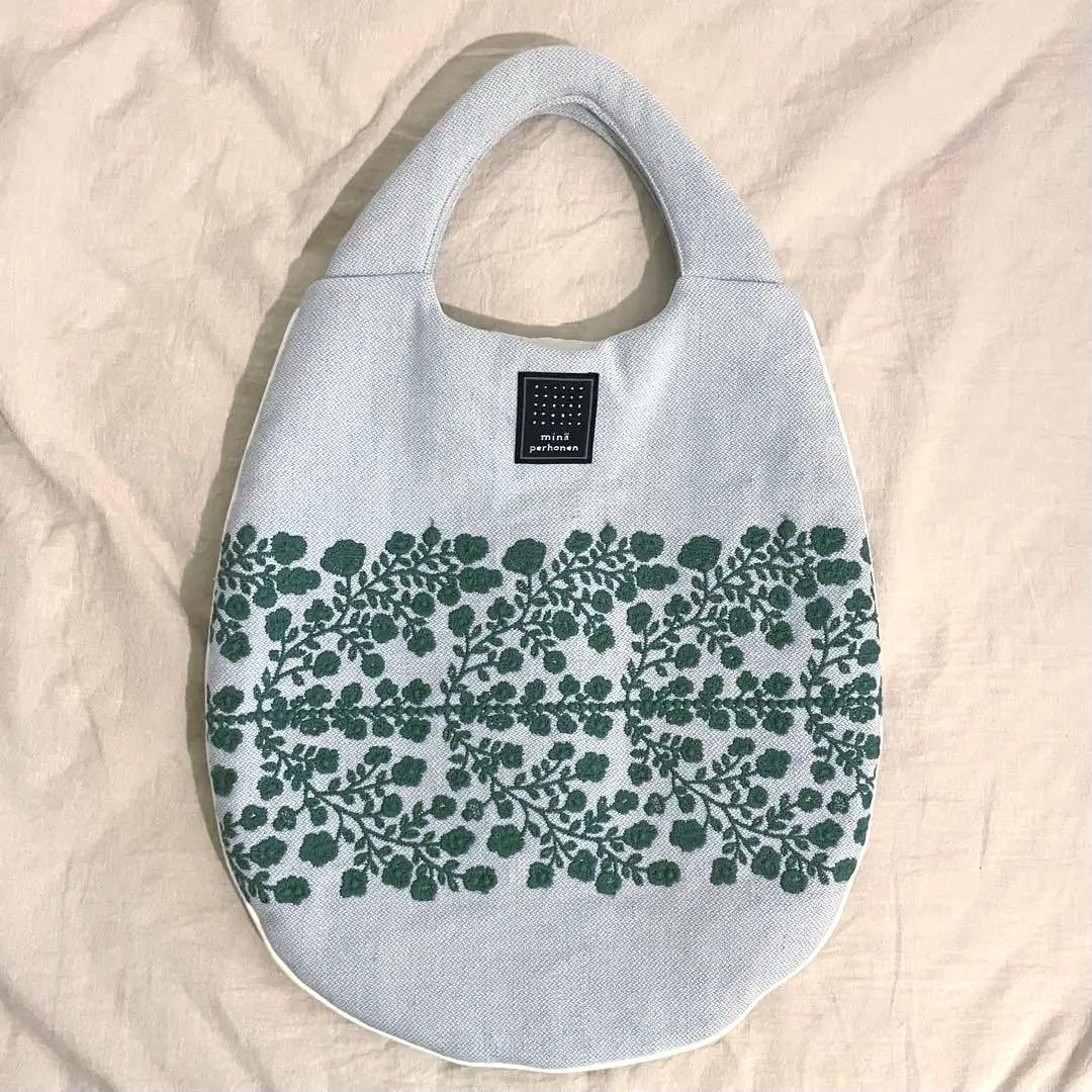 ミナペルホネン エッグバッグ floraleaf