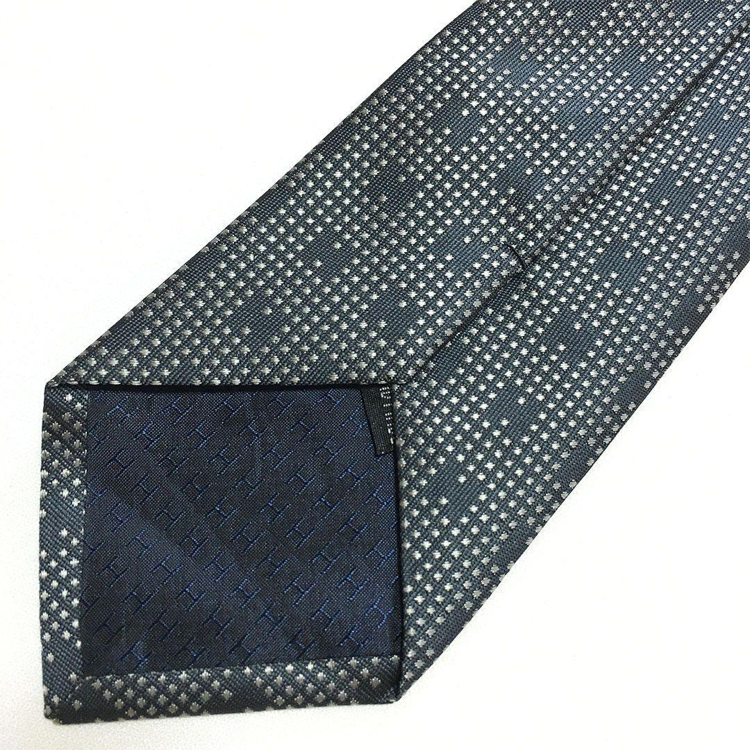 未使用級 エルメス HERMES ネクタイ H織りタイ ファソネH柄 スクエア