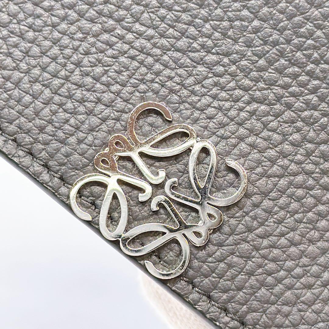 【極美品】LOEWE ロエベ アナグラム ビジネスカードホルダー シルバー