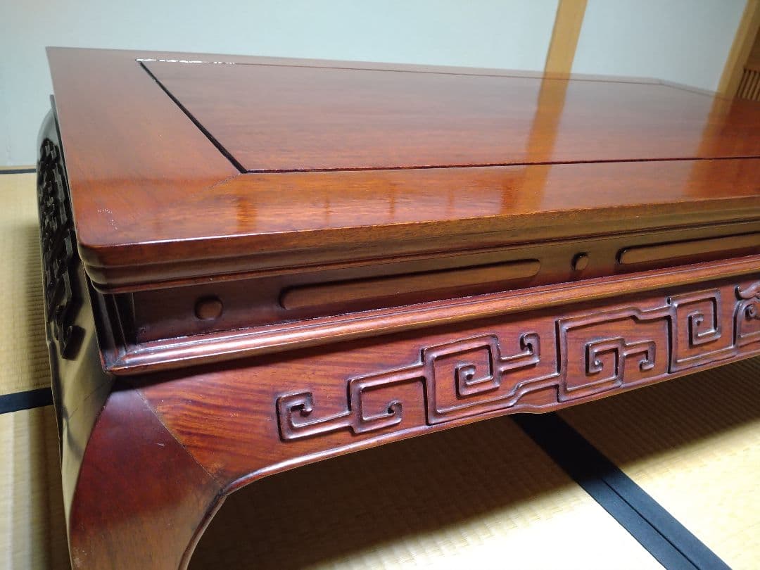 純和風 天然木無垢材 高級 座卓 座敷机 猫脚 レトロ アンティーク