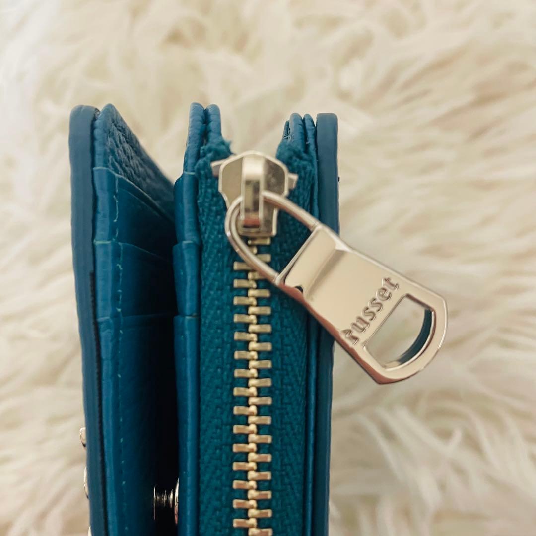 茉*花様 【美品】russet 二つ折り財布 モノグラムプレート