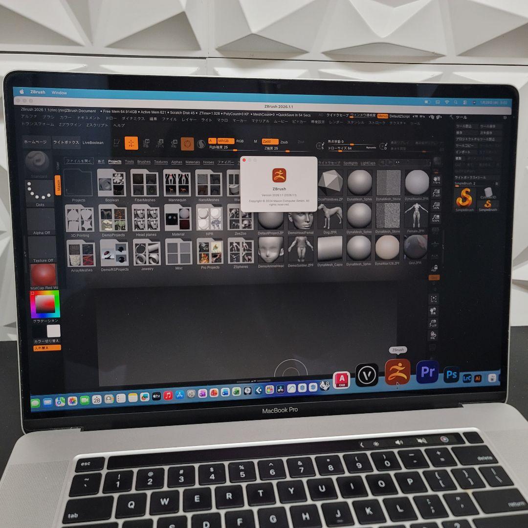 美品 MacBook Pro 16インチ i9 CAD/BIM&3D設計