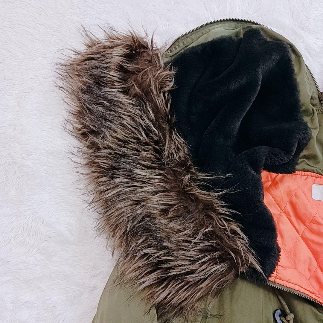 AZUL by moussy N-2B フライトジャケット 短丈 ファー フード