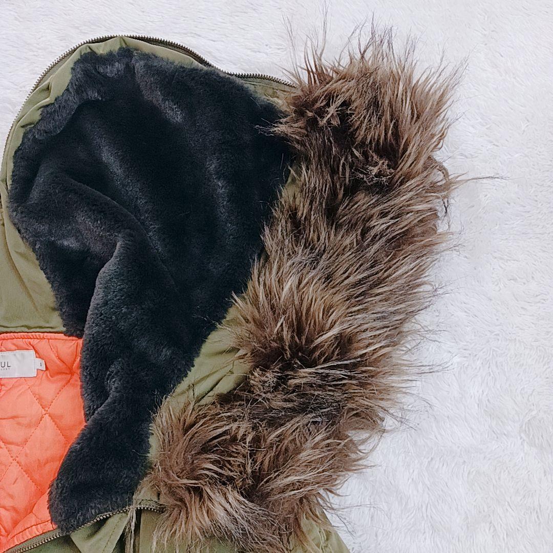 AZUL by moussy N-2B フライトジャケット 短丈 ファー フード