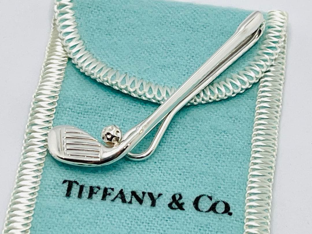c743 美品　ティファニー　ゴルフクラブ　マネークリップ　ネクタイピン　925