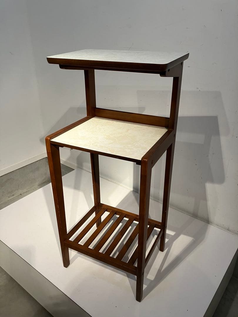 オールド、カリモク、飾り棚、花台、電話台、コンソール、サイドテーブル、レトロ