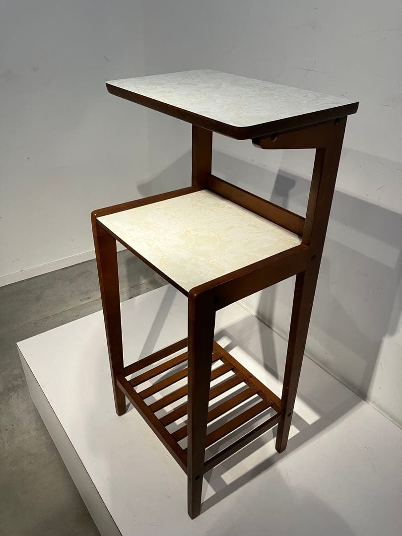 オールド、カリモク、飾り棚、花台、電話台、コンソール、サイドテーブル、レトロ