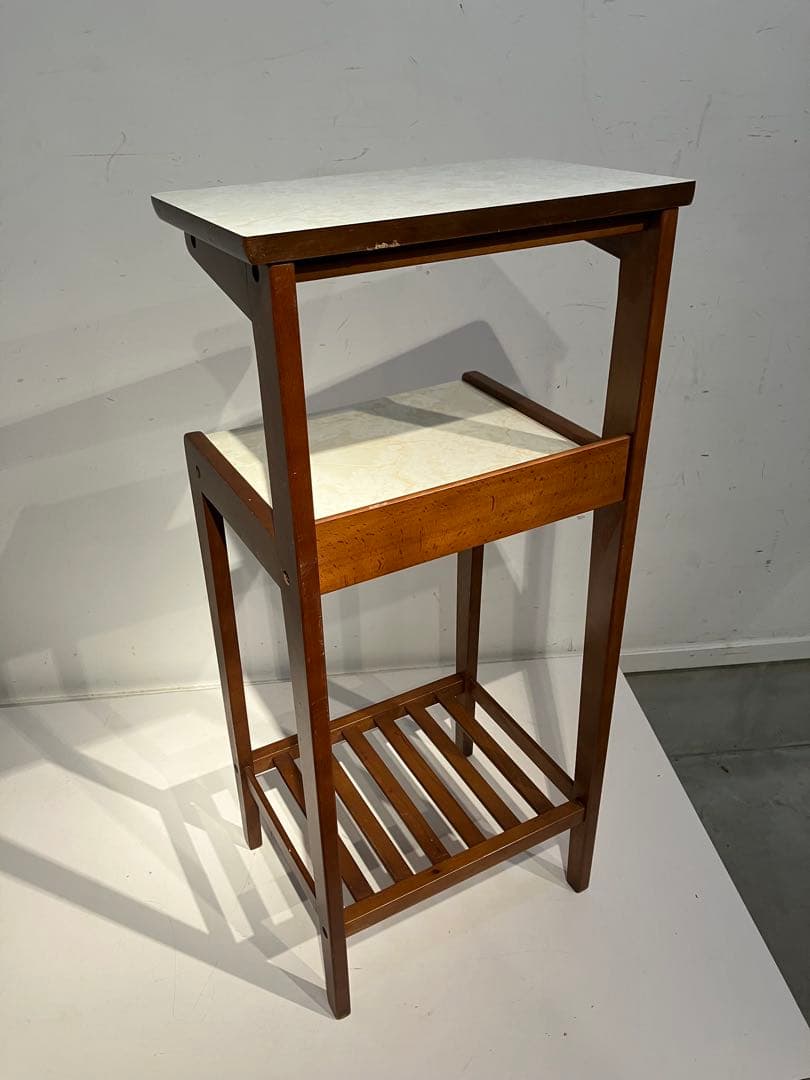 オールド、カリモク、飾り棚、花台、電話台、コンソール、サイドテーブル、レトロ