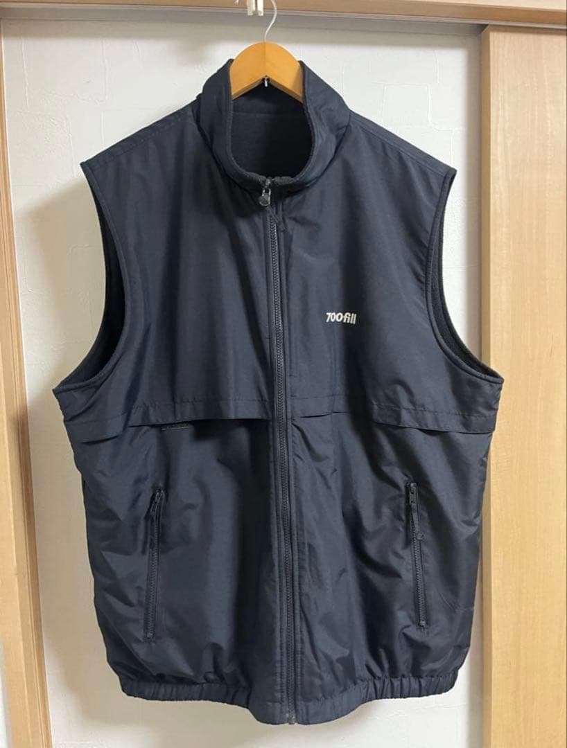 700fillリバーシブルベストReversible Vestブラック