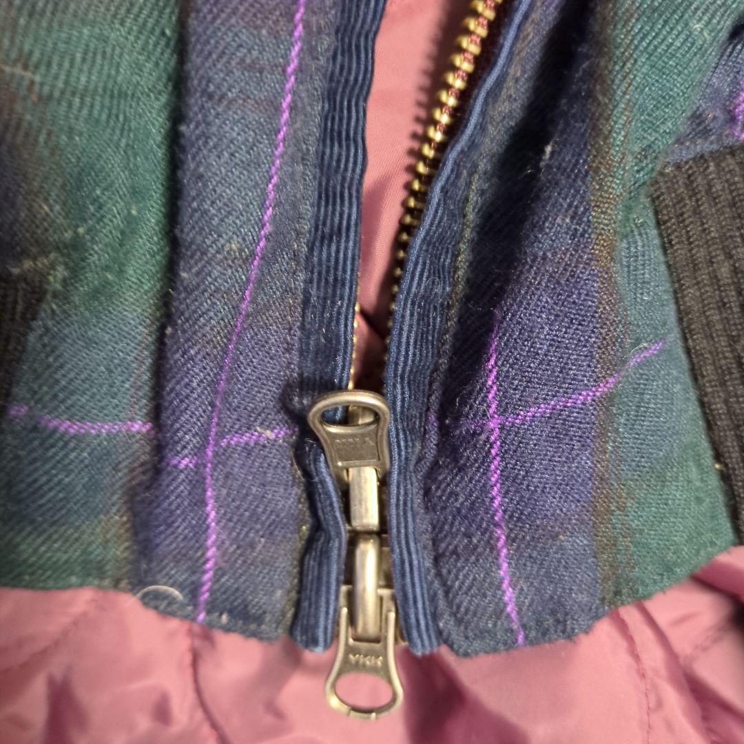 フレッドペリー 中綿ブルゾン リバーシブル 月桂樹 ロゴ チェック柄 L