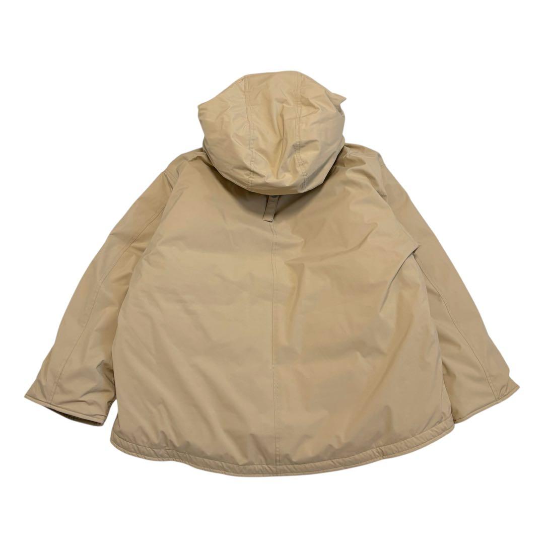 美品　スピックアンドスパン　24AW　撥水フーデッドダウンハーフコート　36