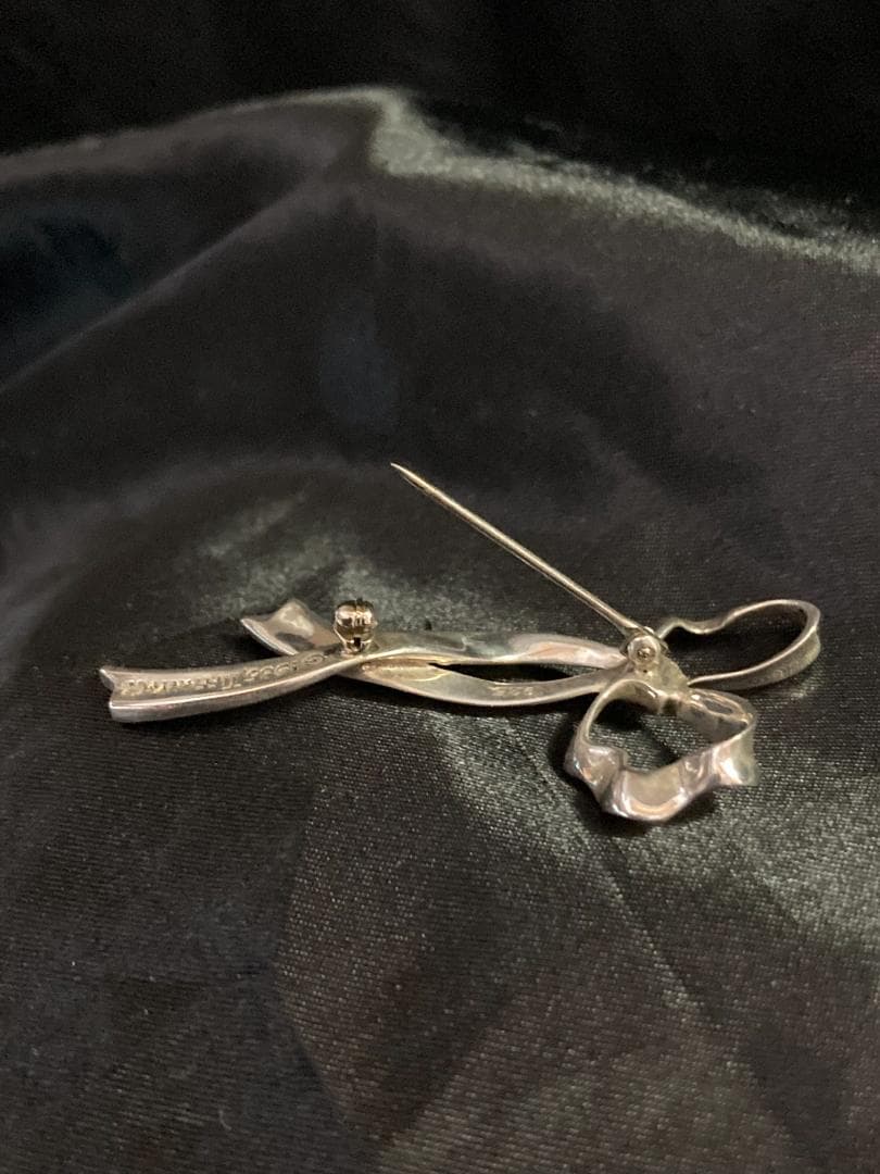 ティファニー リボン ブローチ シルバー 925 1985