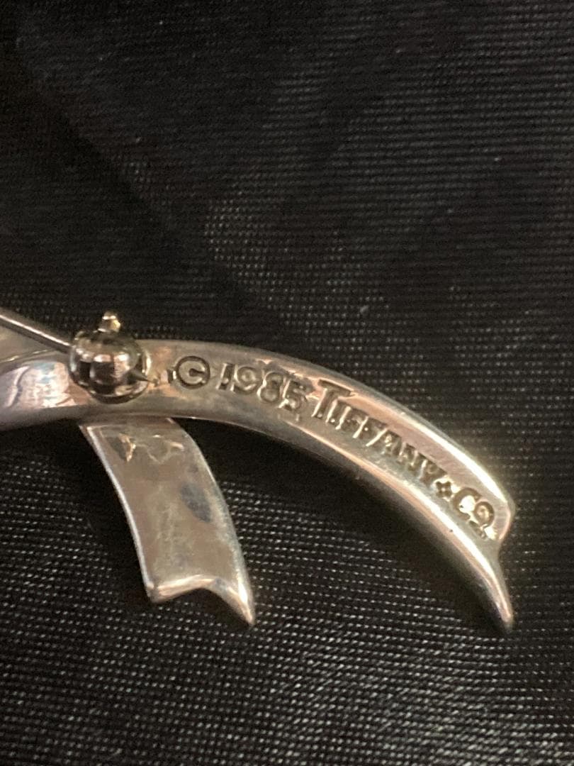 ティファニー リボン ブローチ シルバー 925 1985