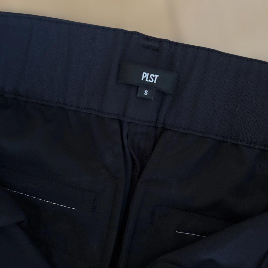 プラステ　リネンブレンド　カラーレスジャケット　スティックパンツ　ブラック