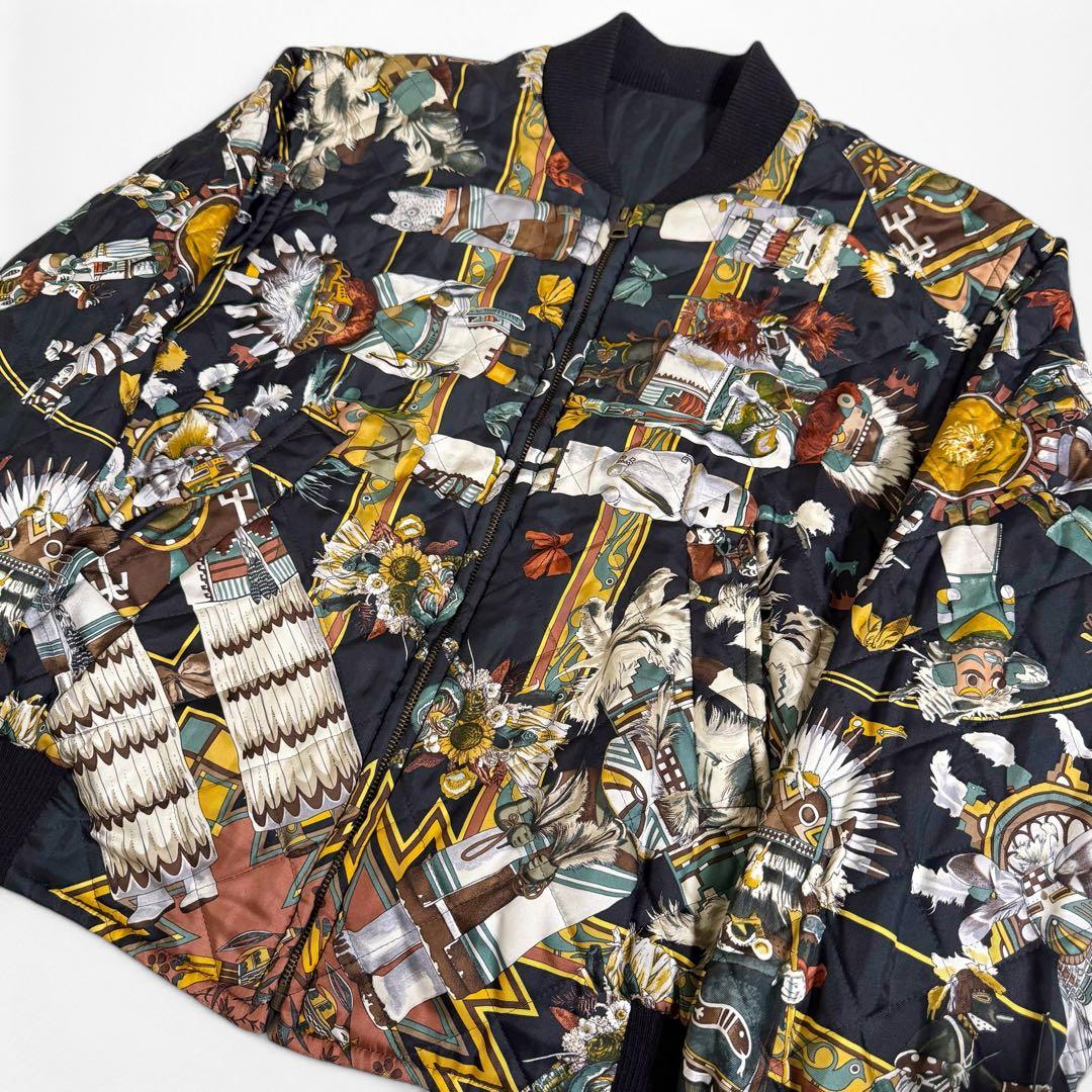 HERMES Kachinas バンダナ 総柄 シルク ボンバー ブルゾン
