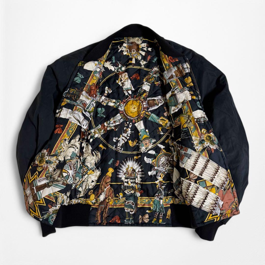 HERMES Kachinas バンダナ 総柄 シルク ボンバー ブルゾン