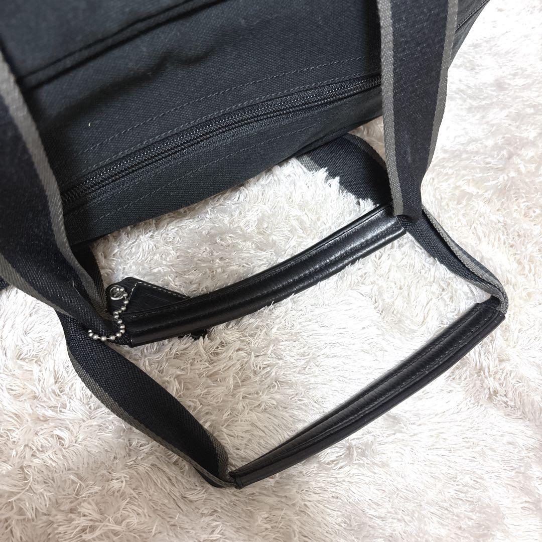 コーチ COACH 2WAY キャンバス×レザー トラベル・ボストンバッグ黒