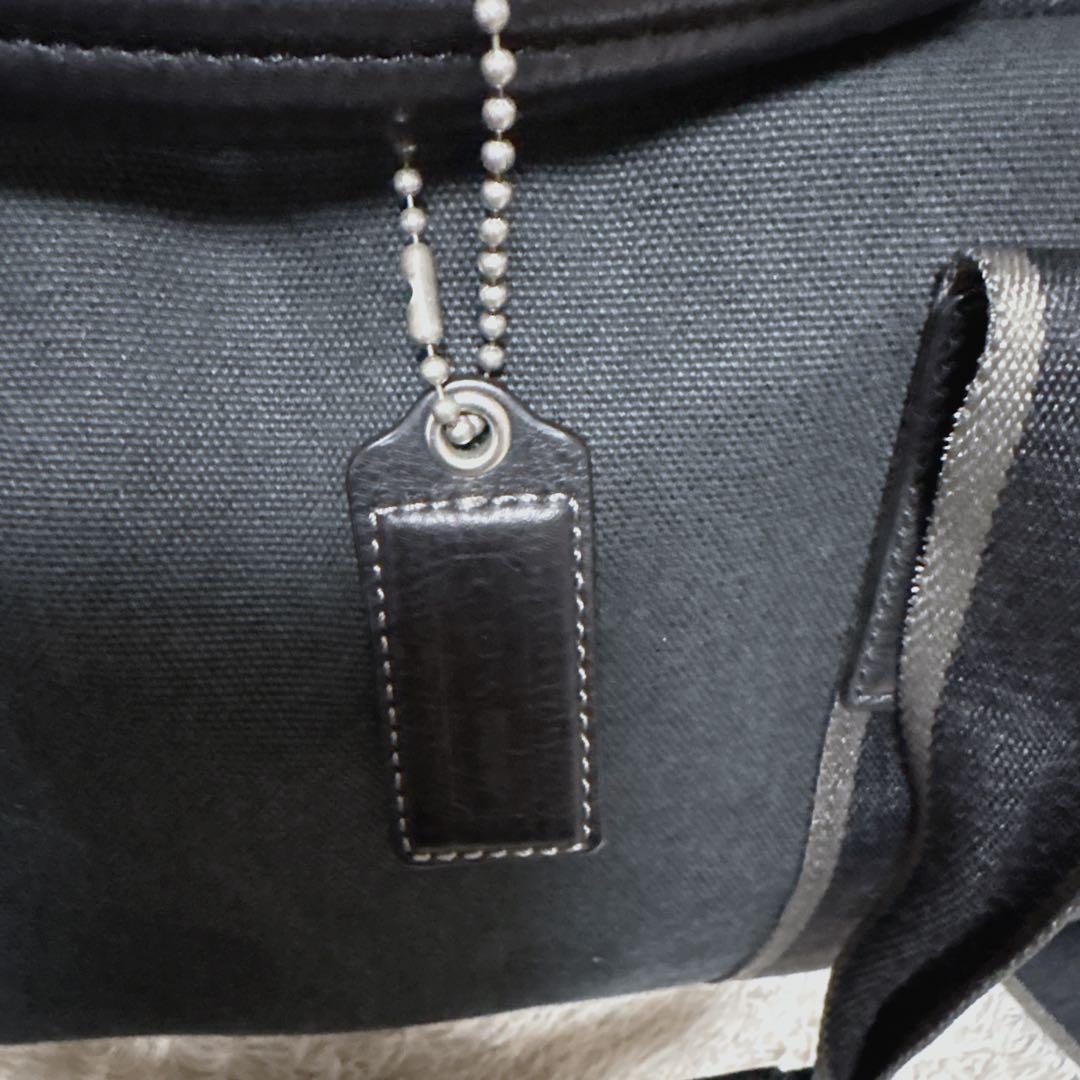 コーチ COACH 2WAY キャンバス×レザー トラベル・ボストンバッグ黒