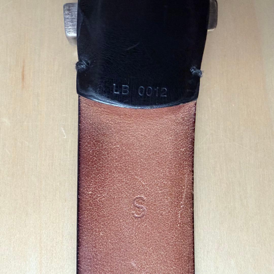 ルイ・ヴィトン ブラックレザー ベルト S