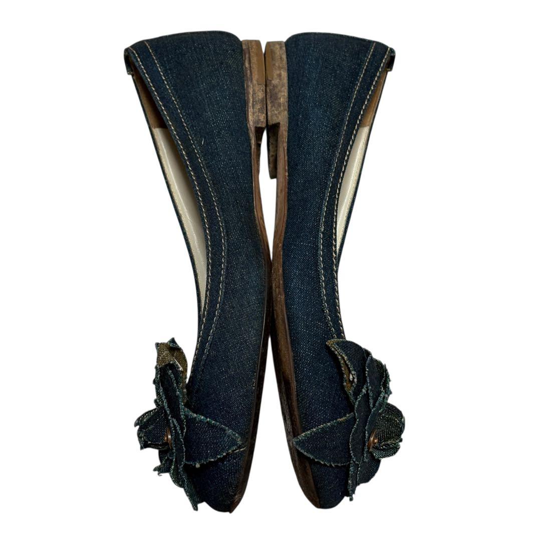 CHANEL シャネル カメリア デニム パンプス 35 1/2