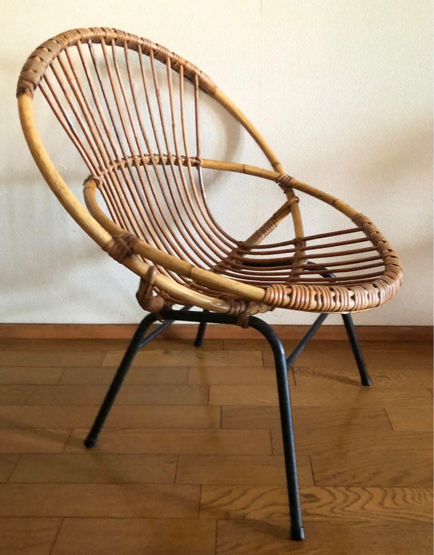 フランス製 ヴィンテージ ラタンチェア