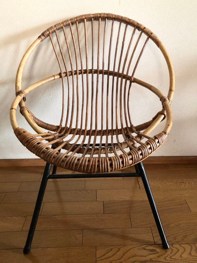 フランス製 ヴィンテージ ラタンチェア