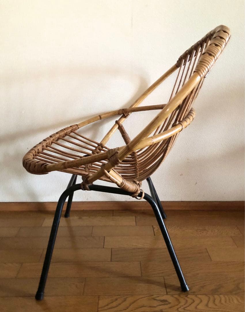 フランス製 ヴィンテージ ラタンチェア