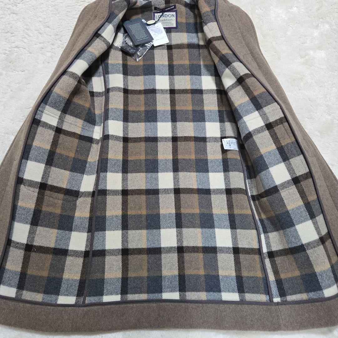 新品 ロンドントラディション ダッフルコート ロング丈 ウール メルトン モカ