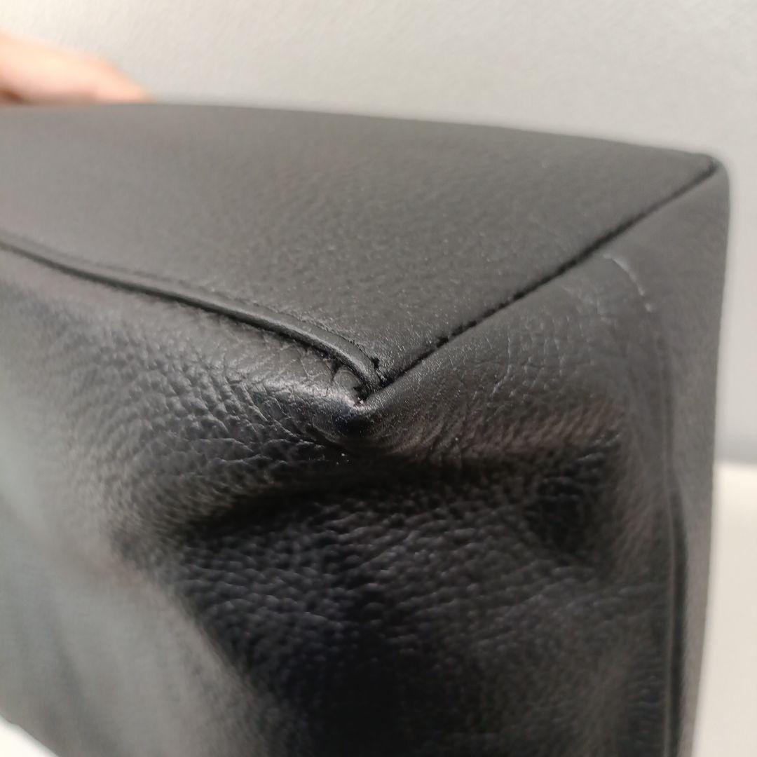 HushTug レザー ビジネストートバッグ 黒