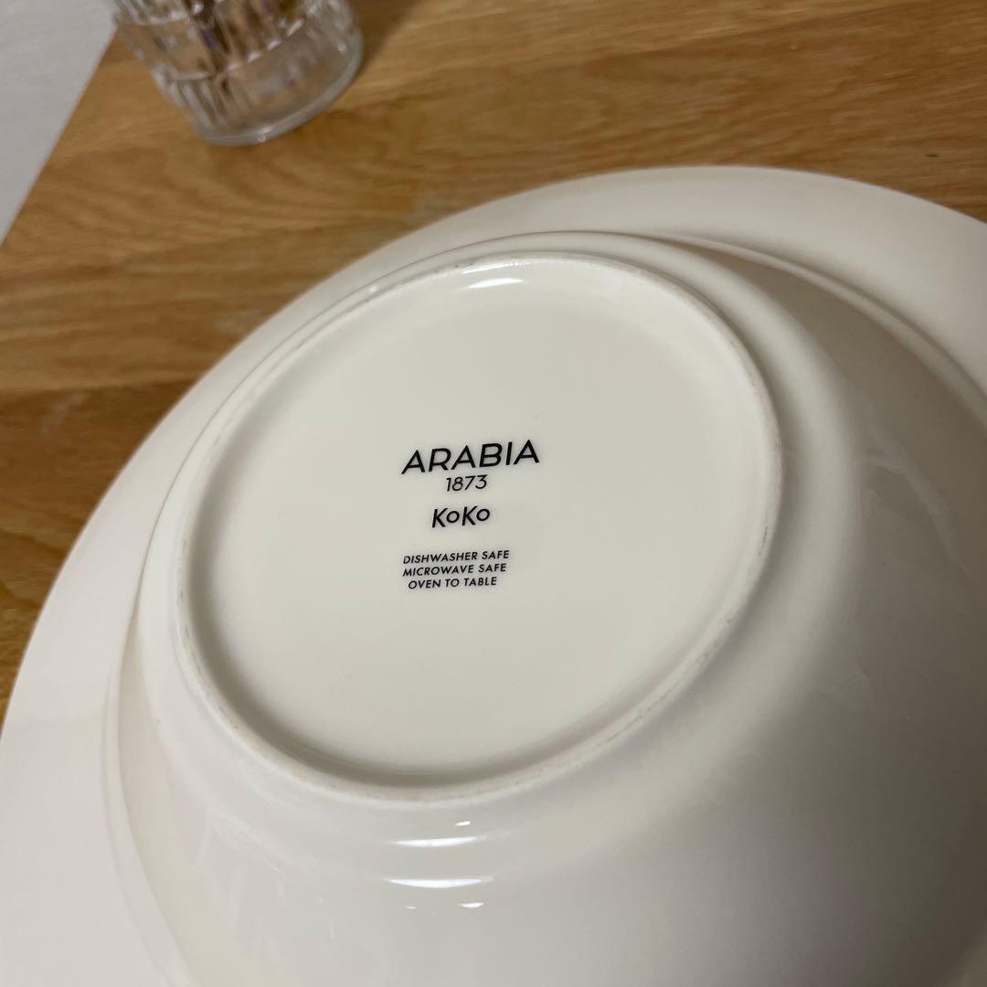 【5枚セット、バラ売り可】ARABIA Koko ホワイト皿 食洗機対応