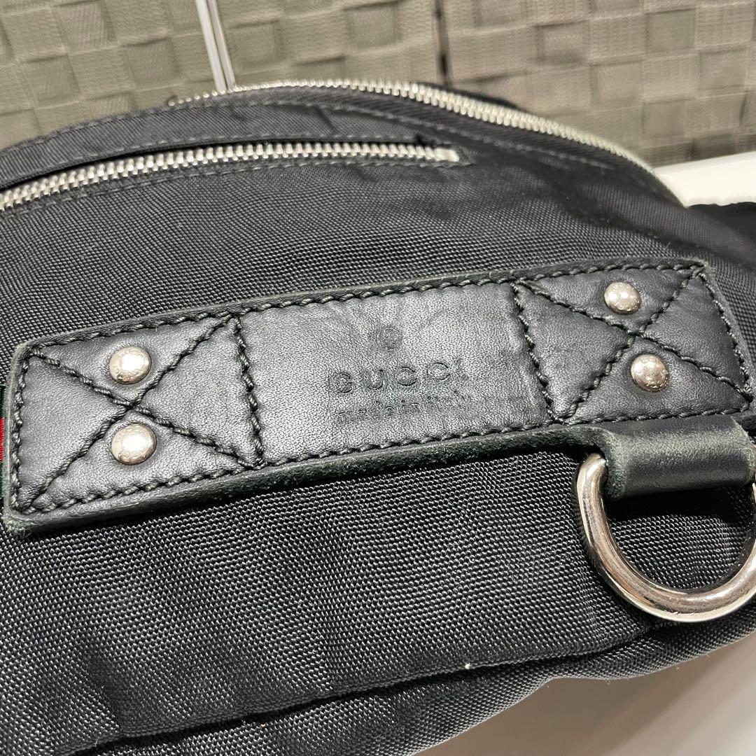 ハ*ム様 GUCCI シェリーライン　ボディバッグ　ブラック