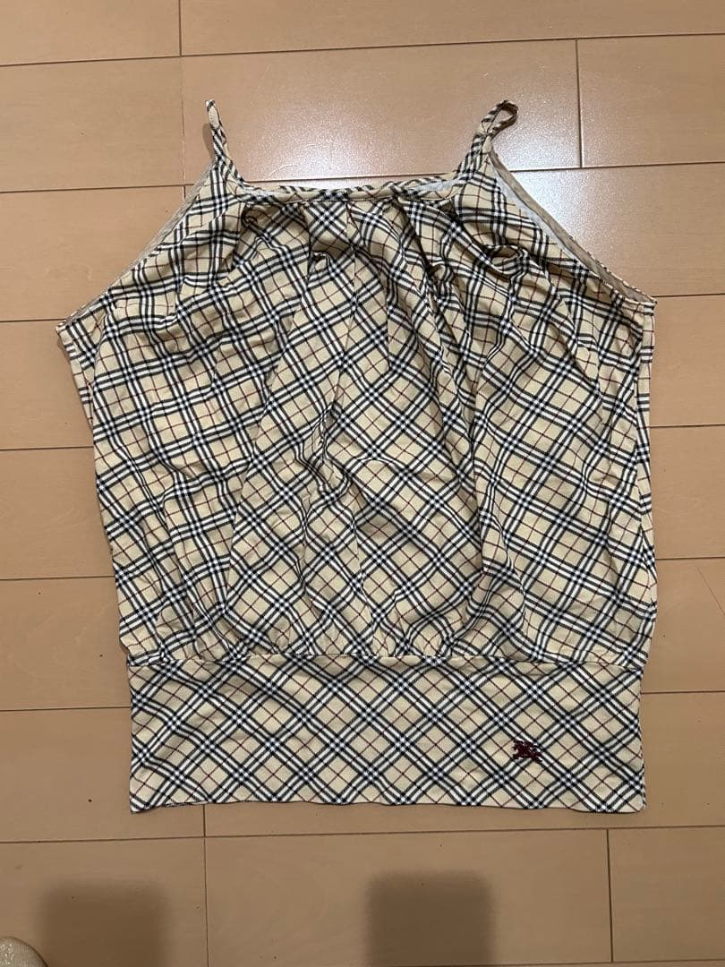 バーバリーブルーレーベル　チェック柄キャミソール 38