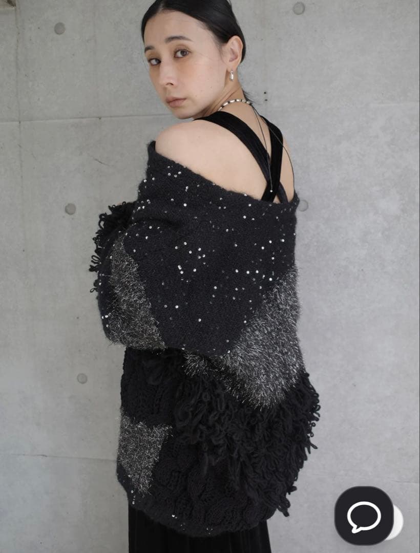 AMERI アメリ　パッチワークカーディガン