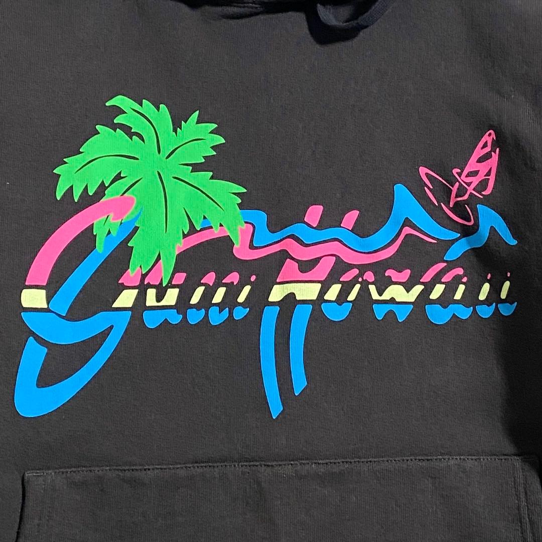 A18570 Gucci 20SS ハワイロゴプリントフーディ 黒 M