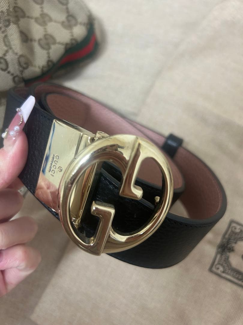 Gucci GGパターン ベースボールキャップベルトセット