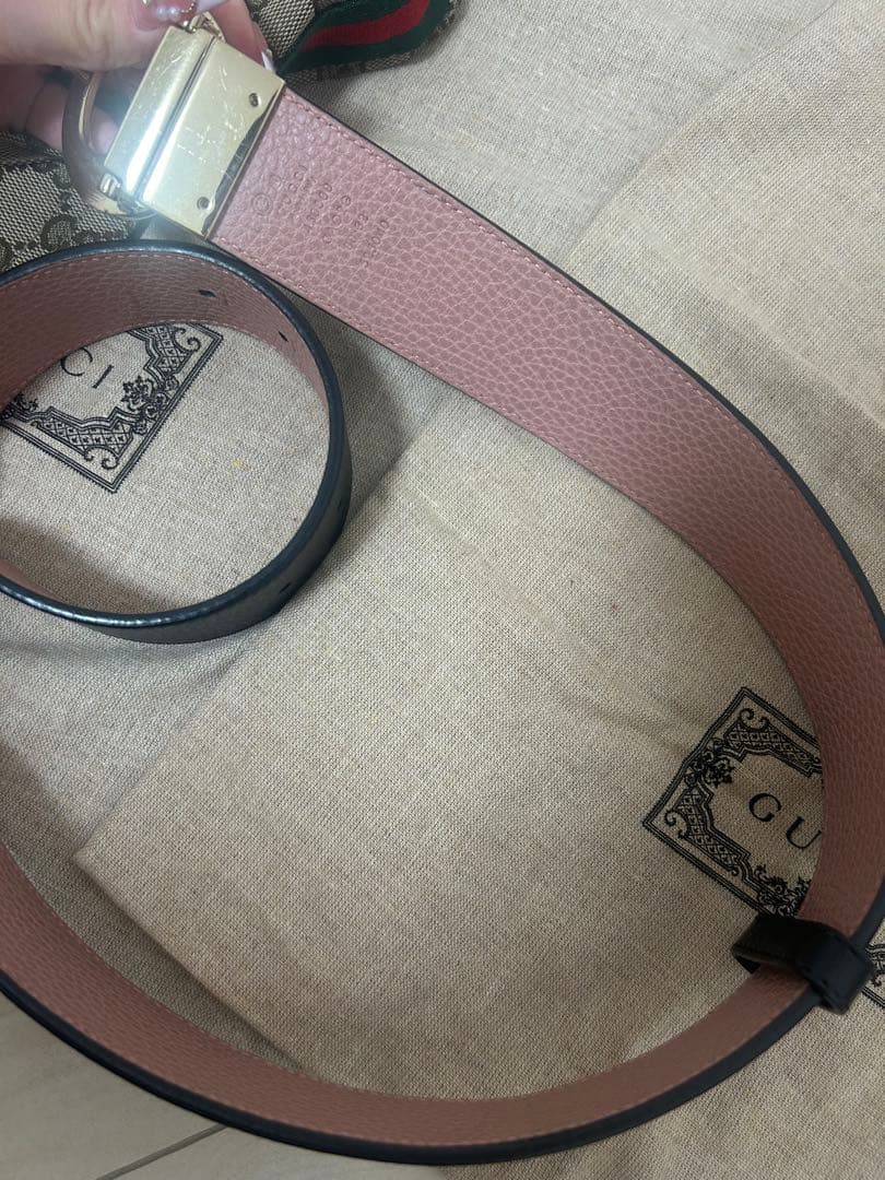 Gucci GGパターン ベースボールキャップベルトセット