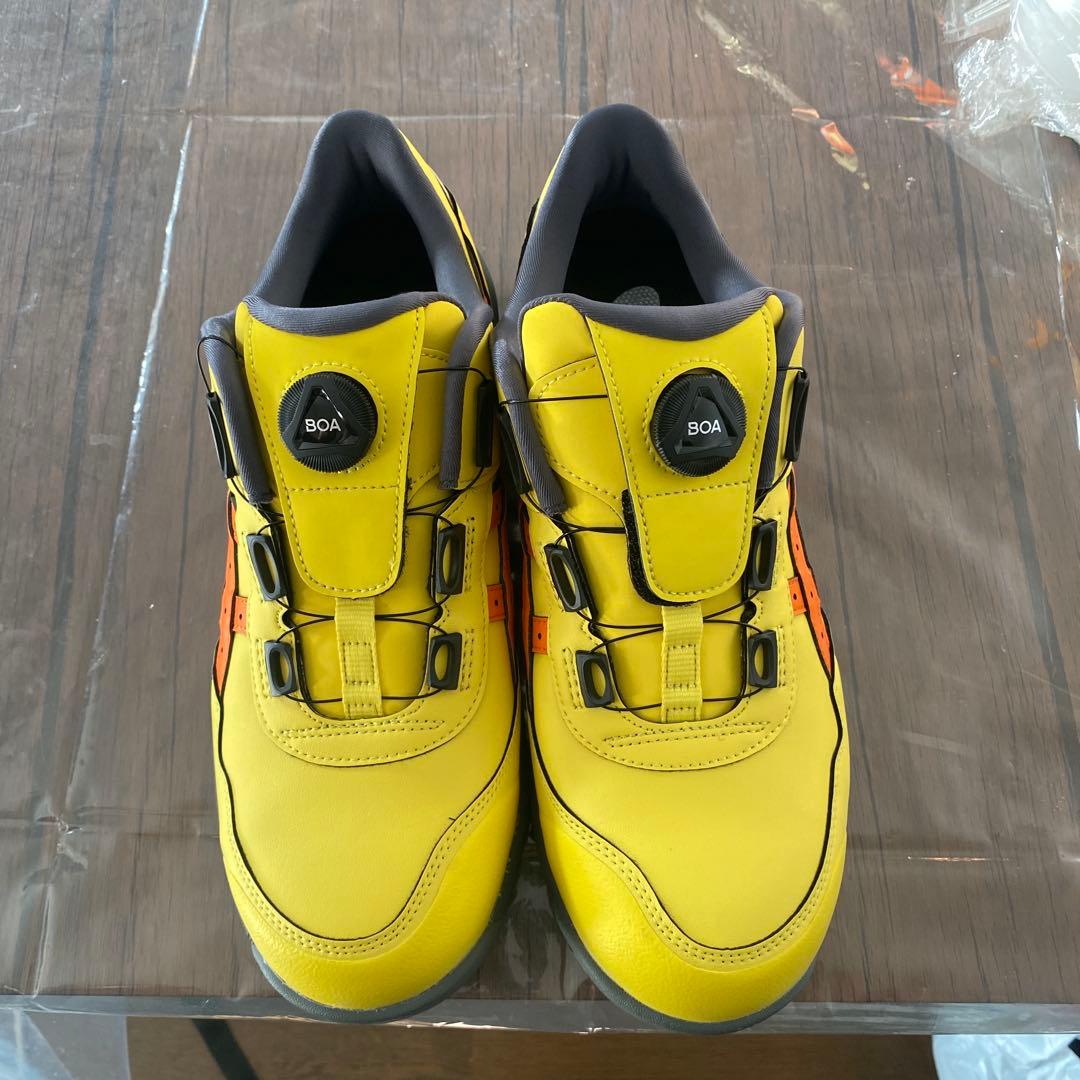 asics BOAシステム安全靴 イエロー