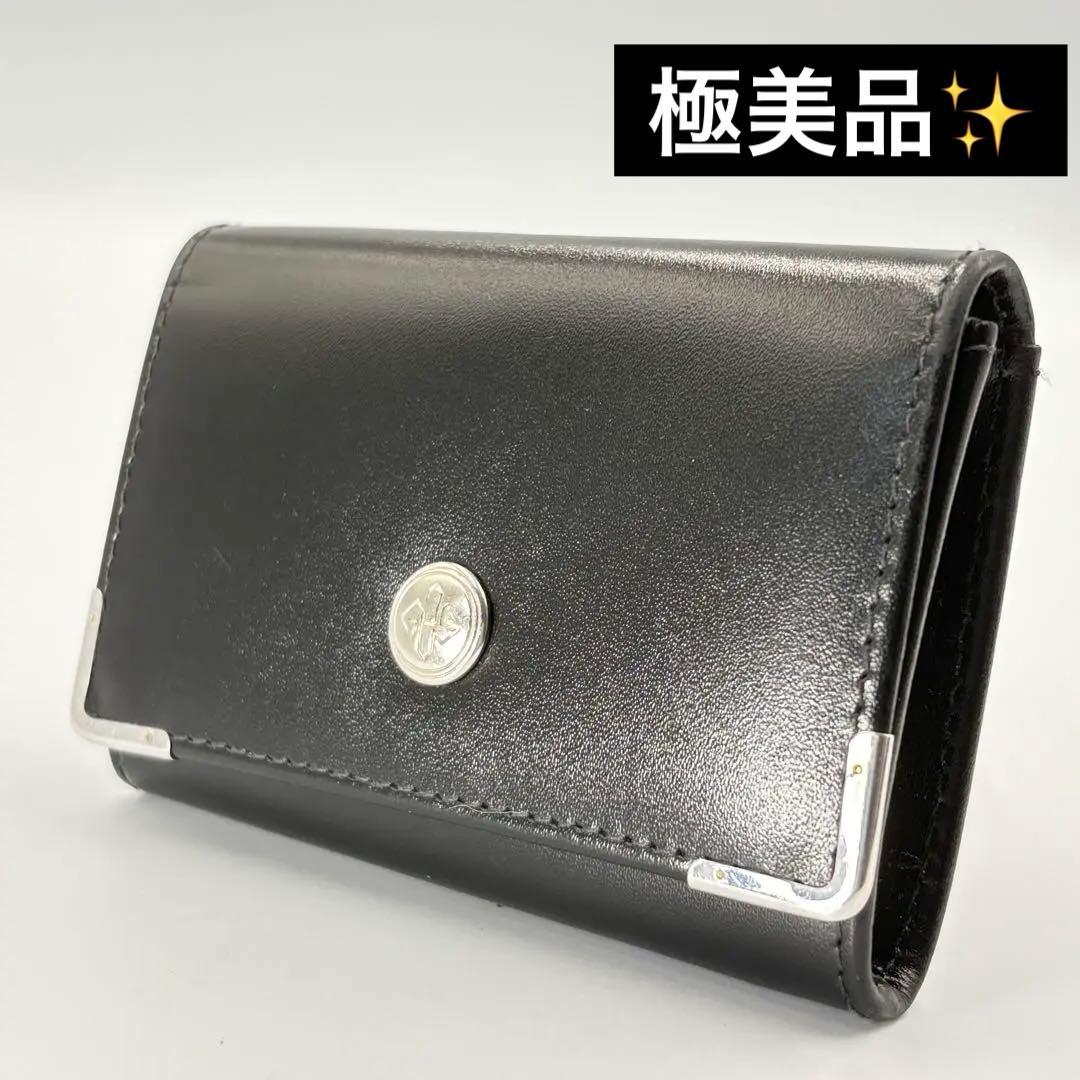 極美品✨エッティンガー ブラック　レザー ウォレット 財布 ケース　カード
