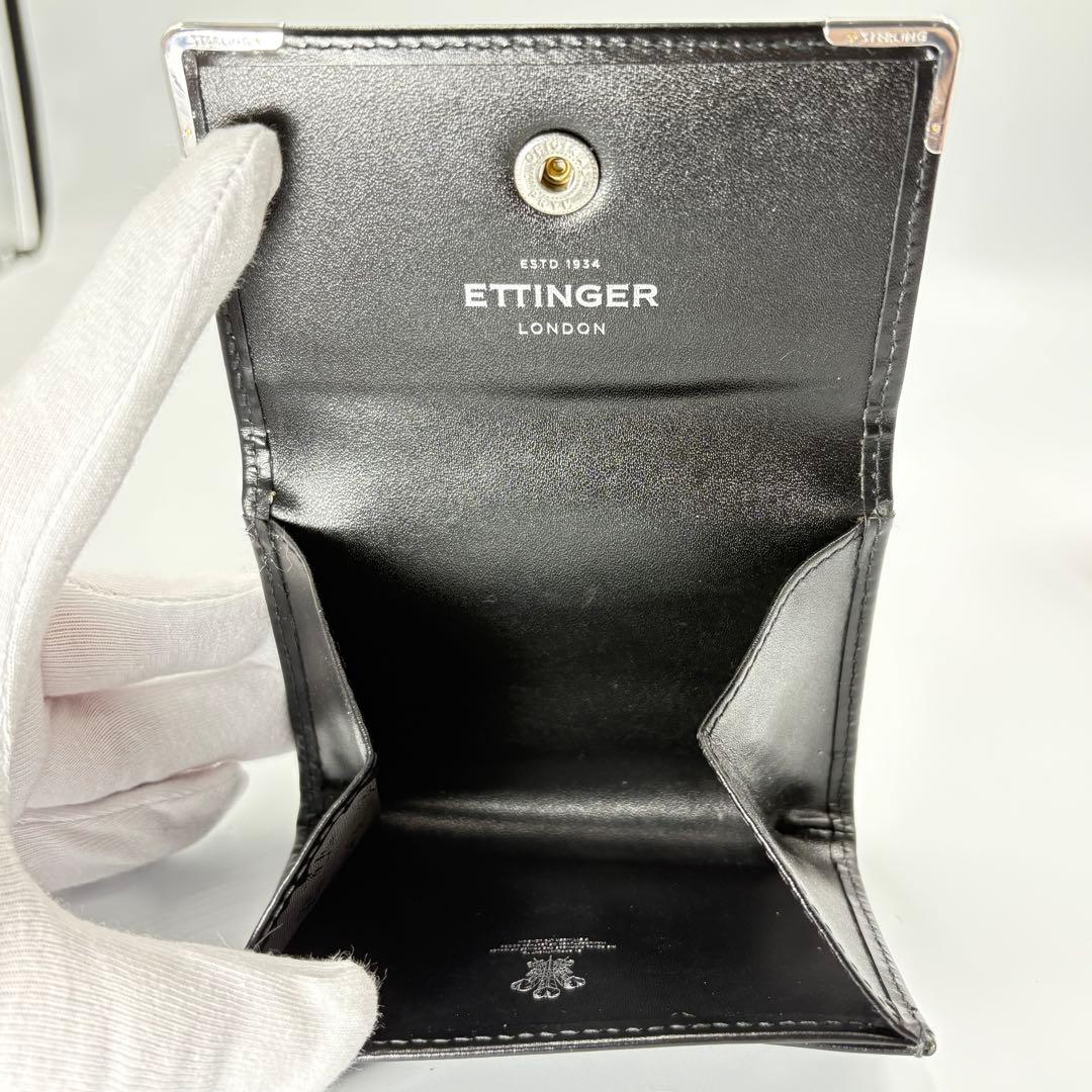 極美品✨エッティンガー ブラック　レザー ウォレット 財布 ケース　カード