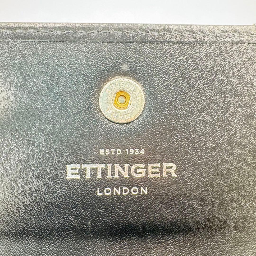 極美品✨エッティンガー ブラック　レザー ウォレット 財布 ケース　カード