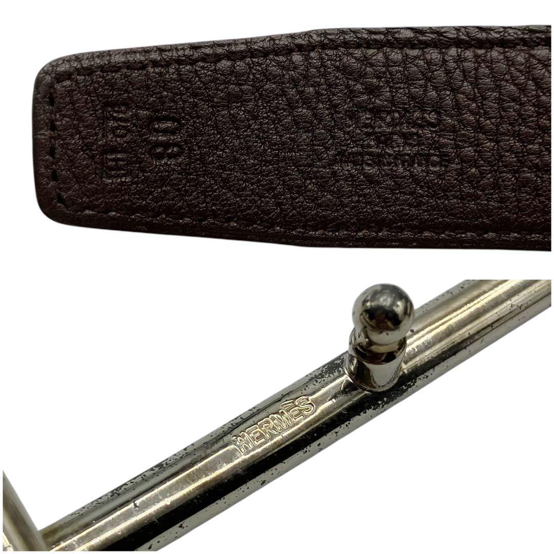 良品✨ エルメス Hダンクル 80 Hロゴ ベルト ブラック