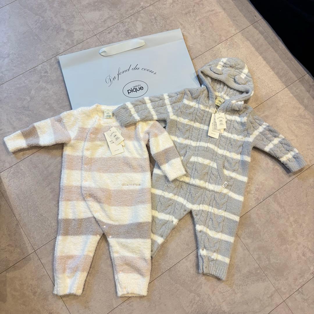 ジェラートピケ　ロンパース　セット価格　新品未使用　サイズ80-90